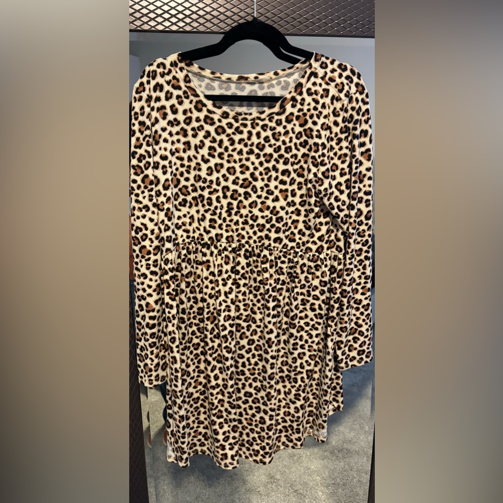 Leopard 🐆 Long Sleeved Dress